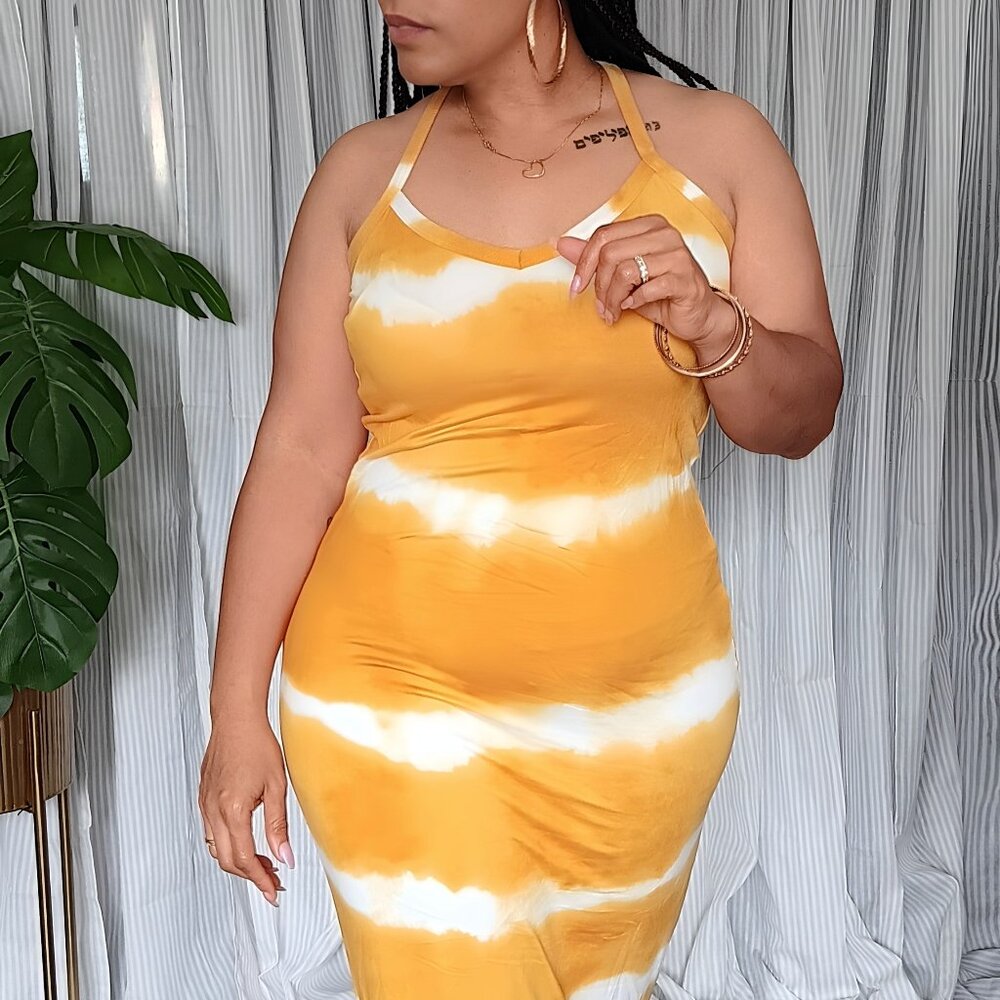 comfortable tie dye maxi dress